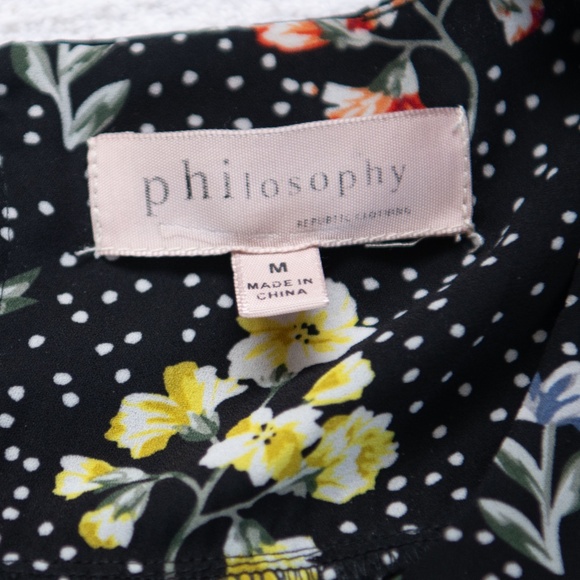 Philosophy Black and Floral Sleeveless Blouse - Picture 4 of 6